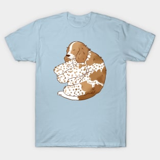 Cute english cocker spaniel sleeping illustration T-Shirt